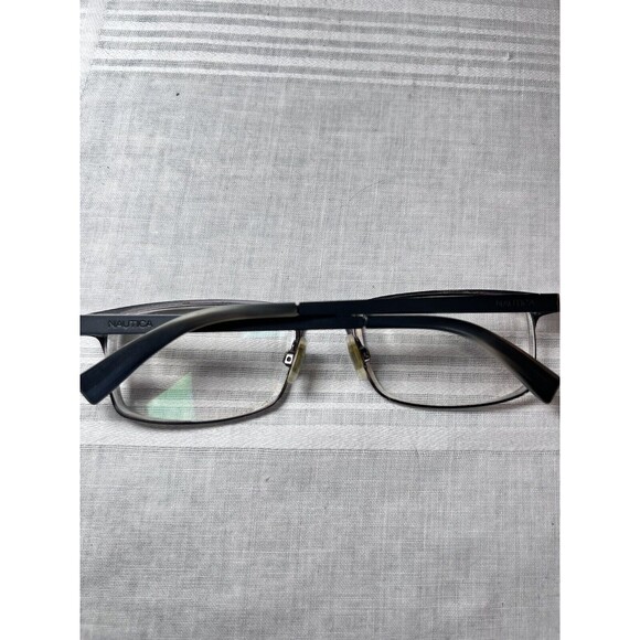 Nautica Eyeglasses, Frames Only, N7270 001, 54-17-140, Black/Grey Rectangular - Picture 7 of 7